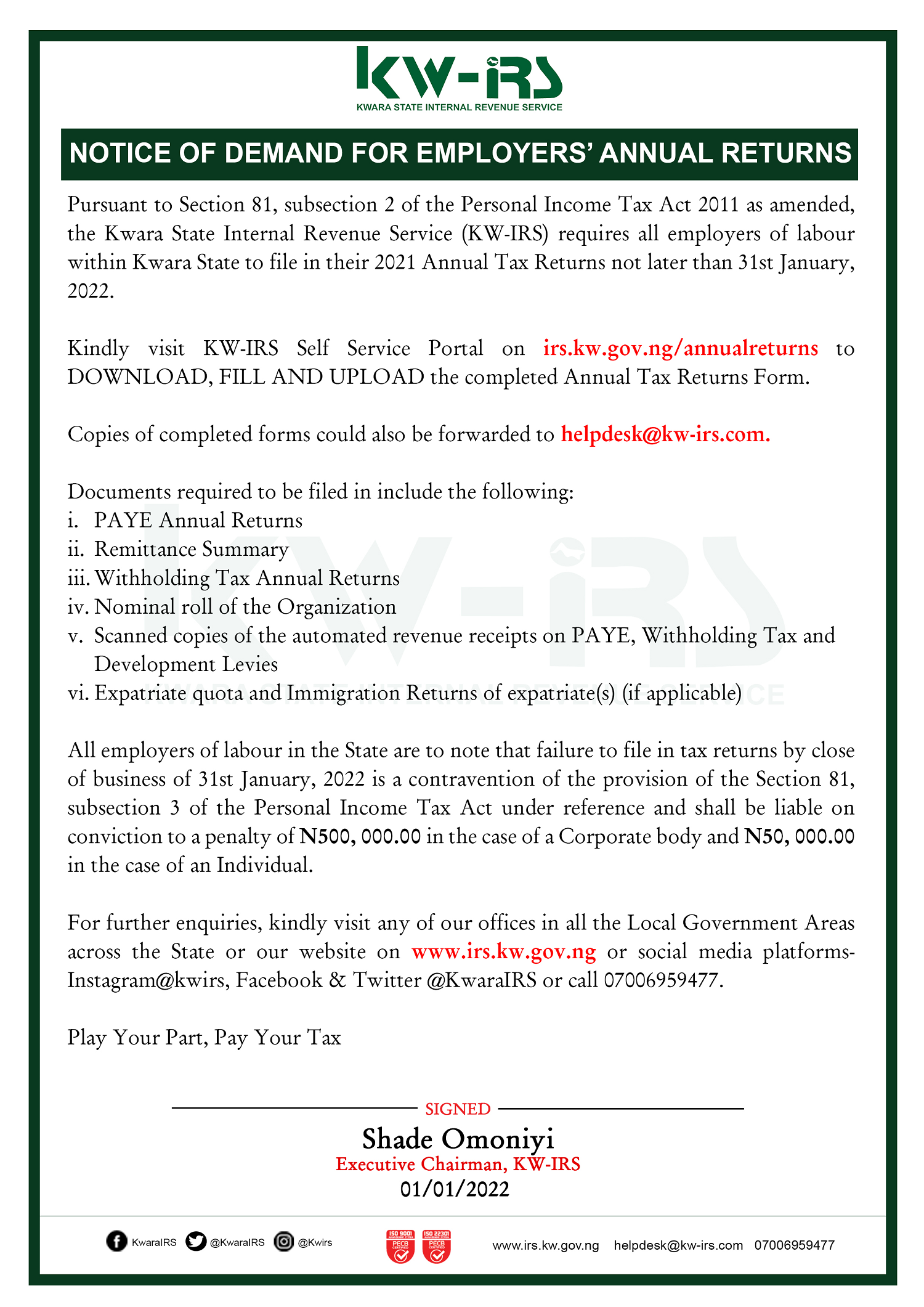 Kwara State Internal Revenue Service