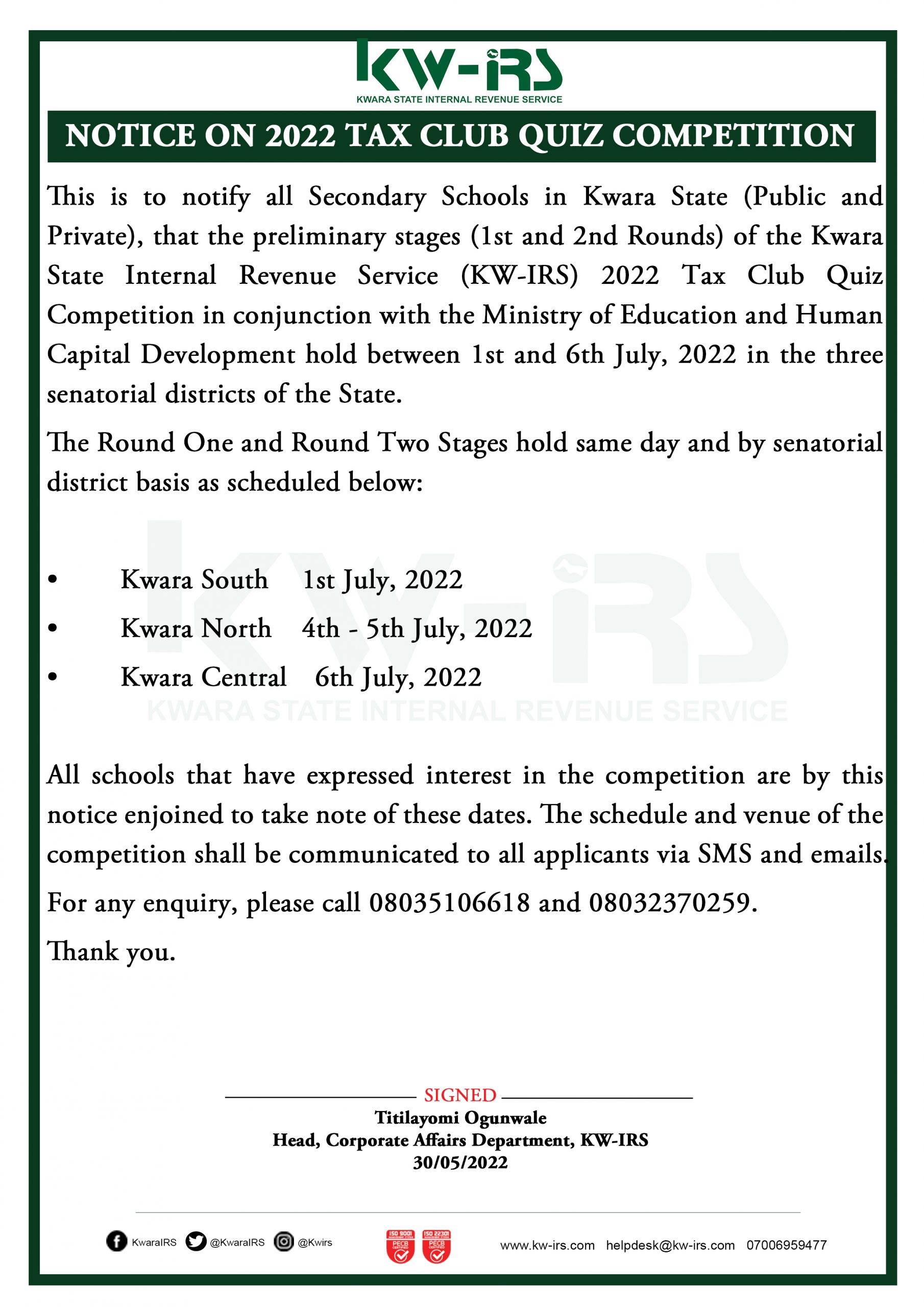 Kwara State Internal Revenue Service